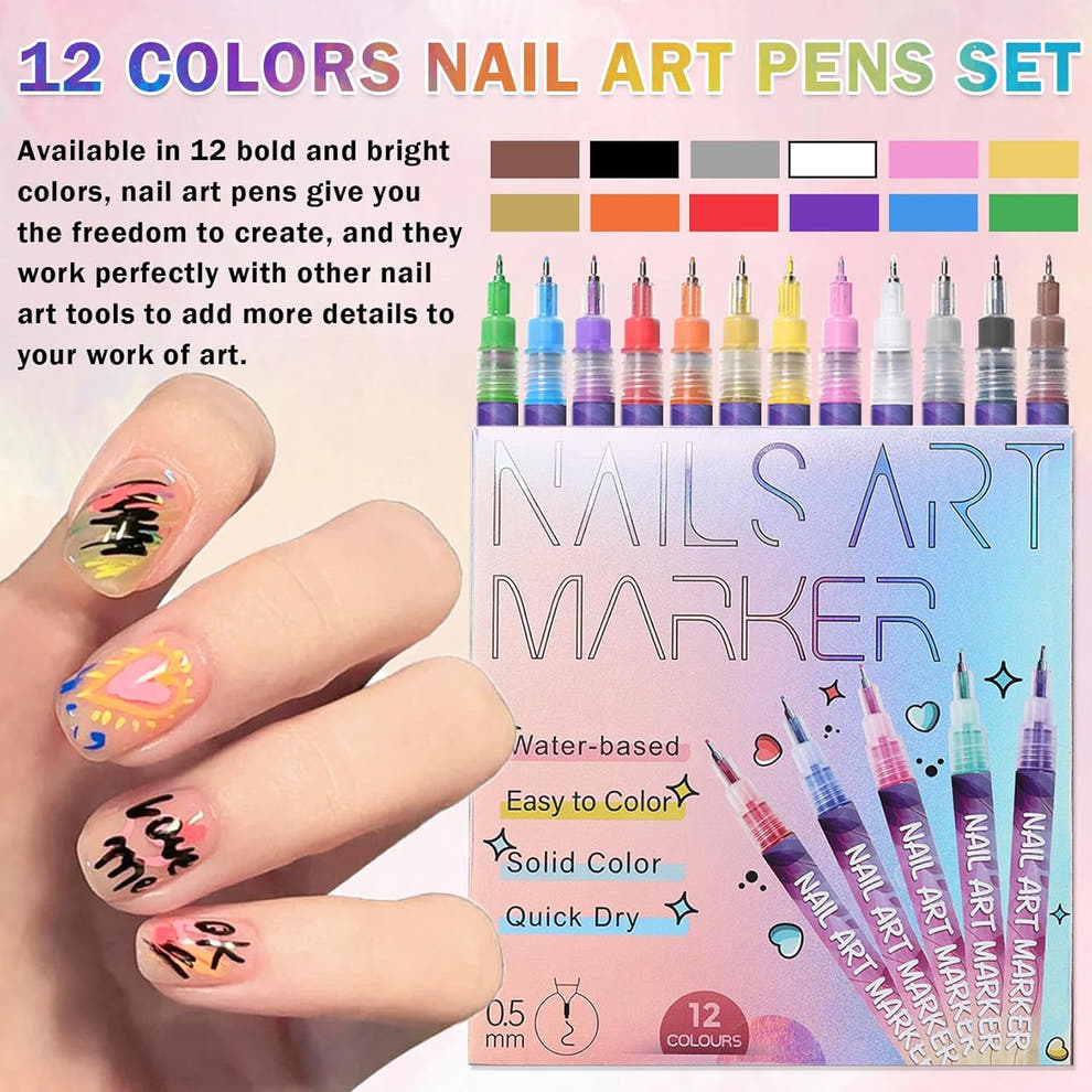 Vibrant Nail Art Marker Set™