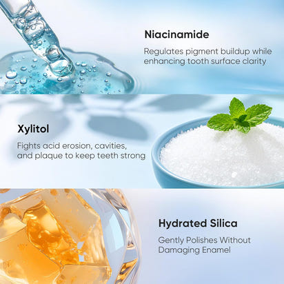 BrightSmile™ Whitening Toothpaste with Niacinamide – Peach-Mint Flavor