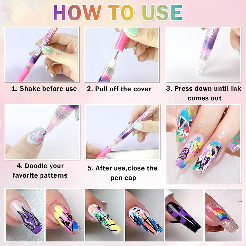 Vibrant Nail Art Marker Set™