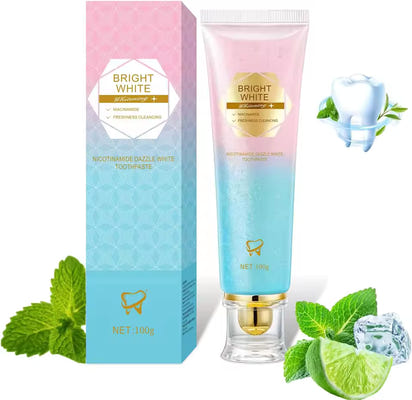 BrightSmile™ Whitening Toothpaste with Niacinamide – Peach-Mint Flavor